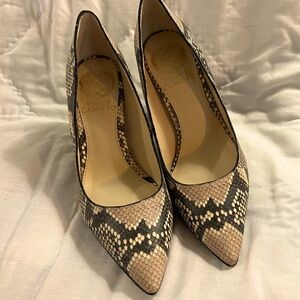 Ladies Vince Camuto Heels, Size 6,Snake Skin Embossed Print , Faux Leather